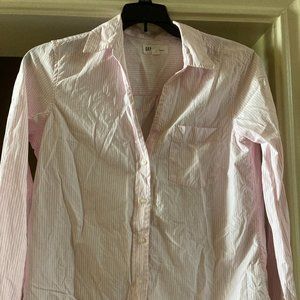 Like New Gap Pink Stripe Shirt Size S